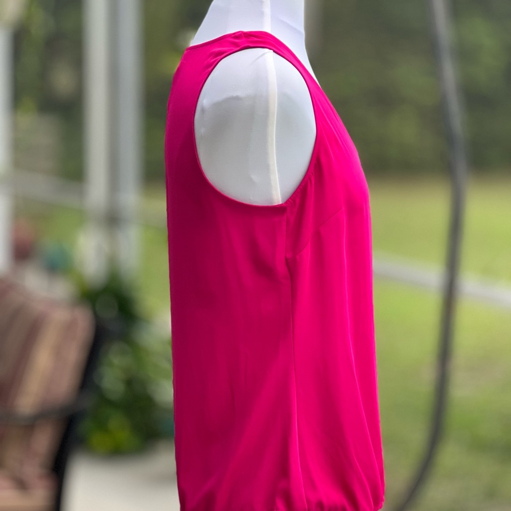 Laundry by Shelli Segal Sleeveless Blouse Size Medium M Med Pink Top - Picture 4 of 6